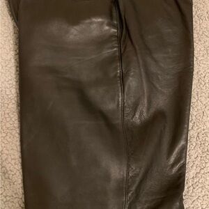 Isabela Kristina Black Leather Pants